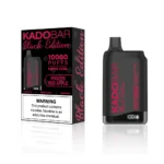 Take your vaping experience to the next level with the Frozen Red Apple – Kado Bar Black Edition 10000