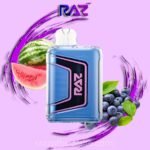 Blueberry Watermelon Raz Vape TN9000 is a mix of blueberries and watermelons. It’s flavorful and it’s fun! With 12 ML of e-liquid, it gives up to 9000 puffs.